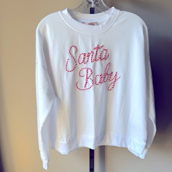 Philosophy Tops - Philosophy “Santa Baby” Holiday white crewneck sweatshirt size medium NWT